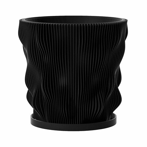Charcoal Black Wave