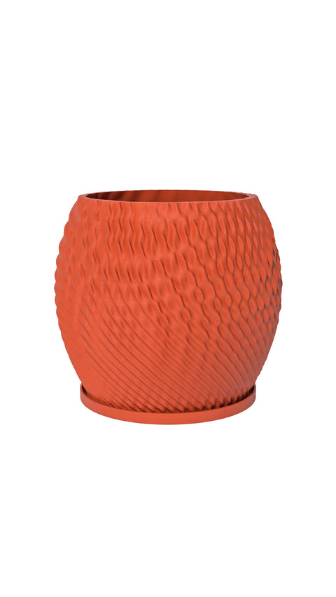 Terracotta Orange Ripple