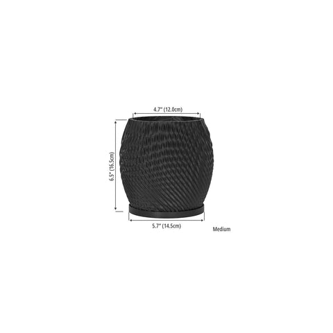 Charcoal Black Ripple