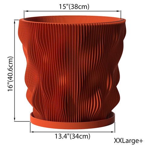 Terracotta Orange Wave