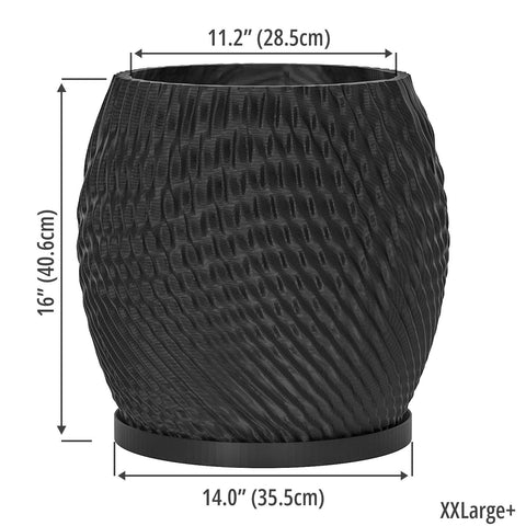 Charcoal Black Ripple