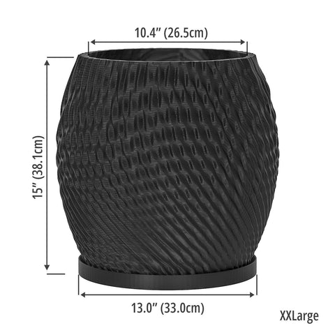 Charcoal Black Ripple