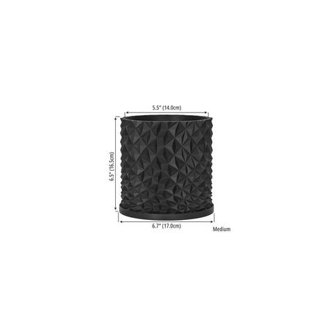 Charcoal Black Knurl