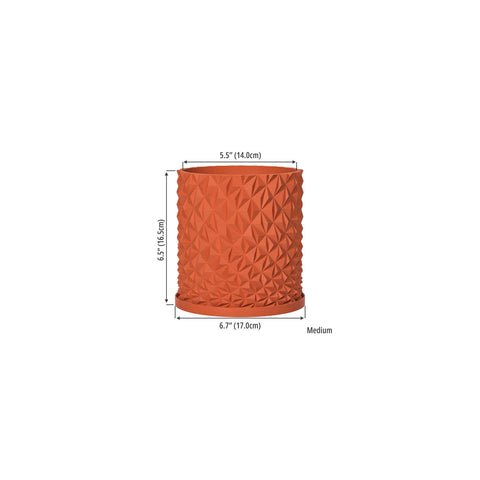 Terracotta Orange Knurl