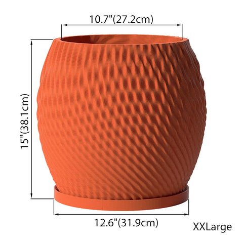 Terracotta Orange Ripple
