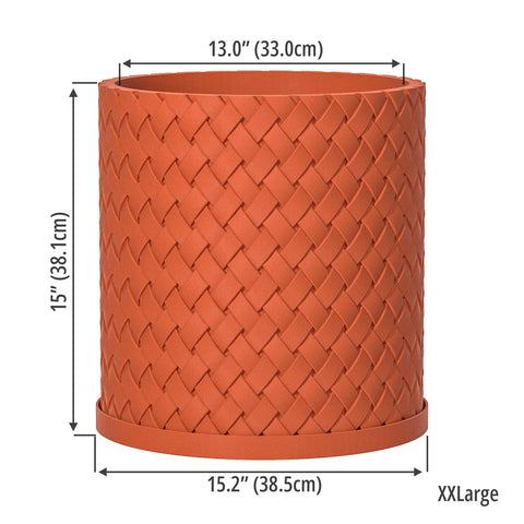 Terracotta Orange Weave