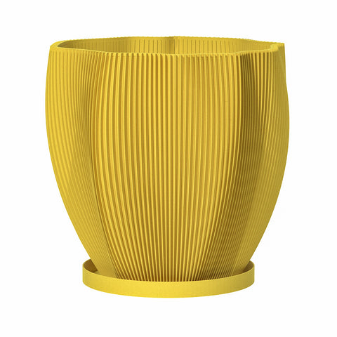 yellow plant pots indoor Planter Pot With Drainage, Saucer Included