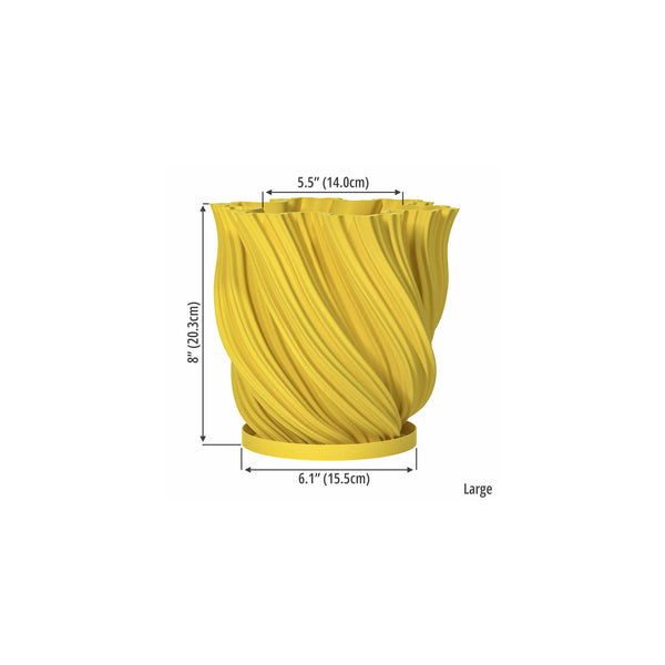 estelle polypropylene pot planter Planter Pot With Drainage, Saucer Included