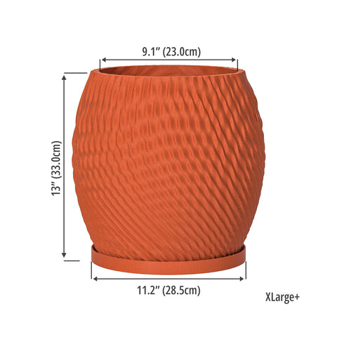 Terracotta Orange Ripple