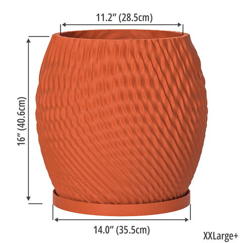 Terracotta Orange Ripple