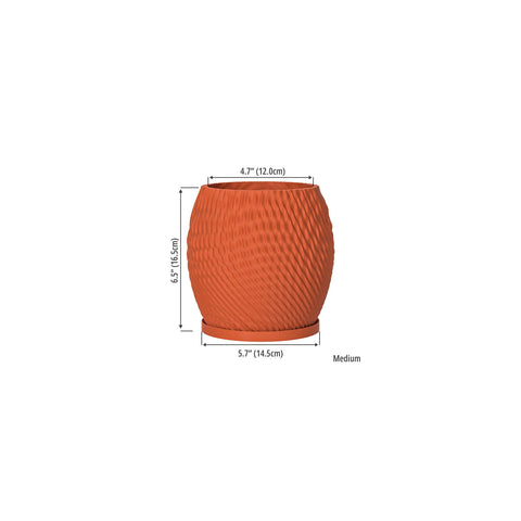 Terracotta Orange Ripple