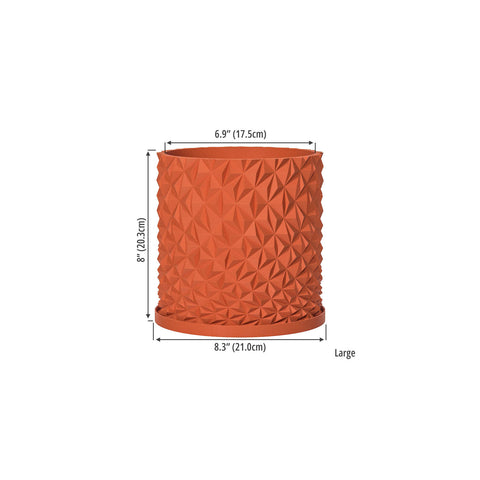 Terracotta Orange Knurl