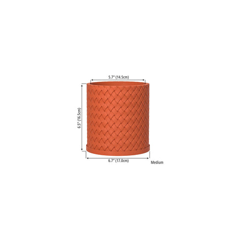 Terracotta Orange Weave