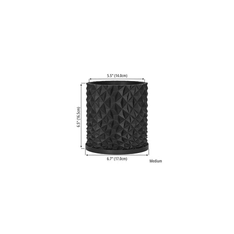 Charcoal Black Knurl