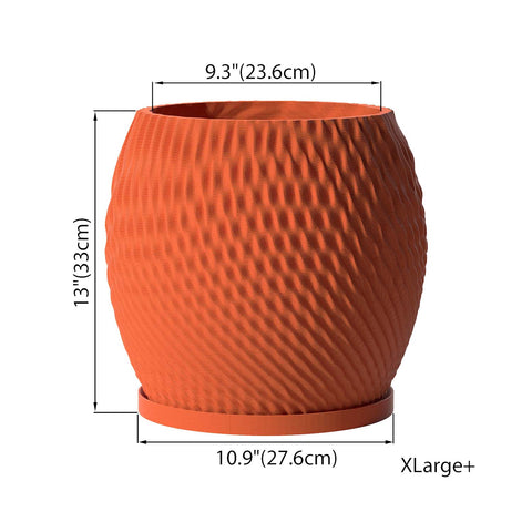 Terracotta Orange Ripple