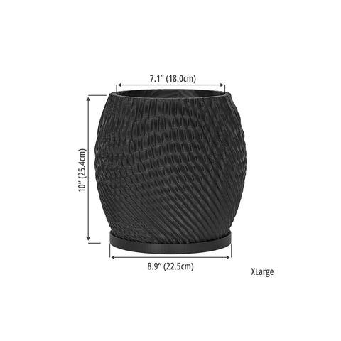 Charcoal Black Ripple