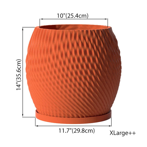 Terracotta Orange Ripple