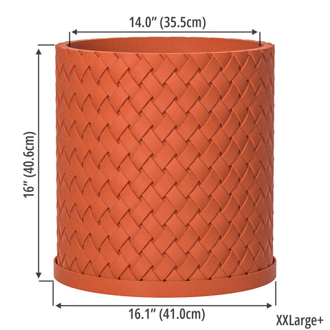 Terracotta Orange Weave