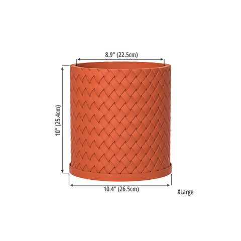 Terracotta Orange Weave