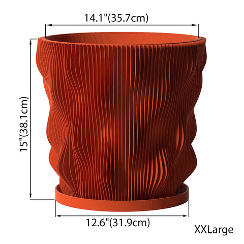 Terracotta Orange Wave