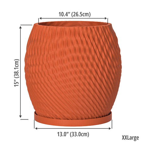 Terracotta Orange Ripple