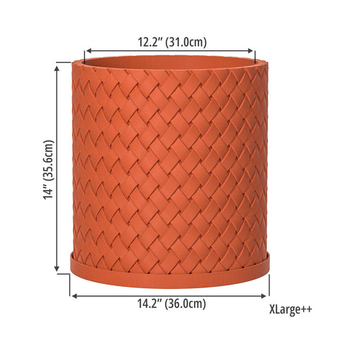 Terracotta Orange Weave