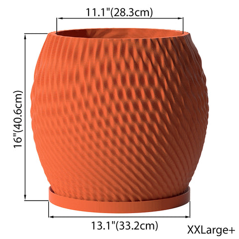 Terracotta Orange Ripple