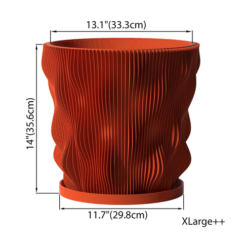Terracotta Orange Wave