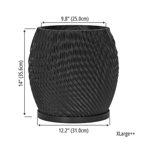 Charcoal Black Ripple