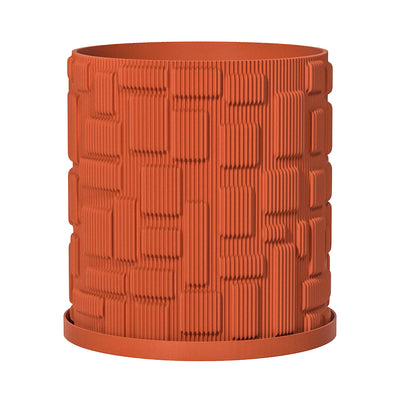 Terracotta Orange Gridlock