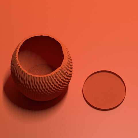 Terracotta Orange Ripple
