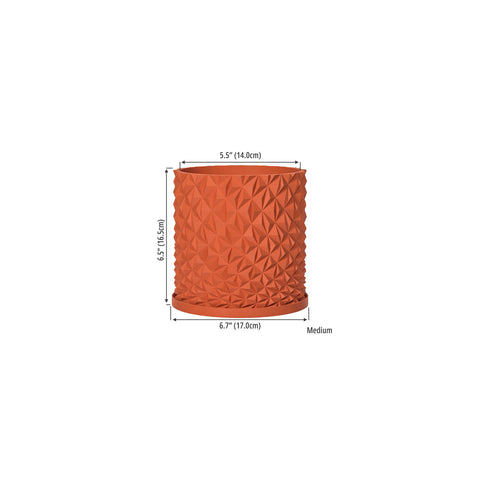 Terracotta Orange Knurl