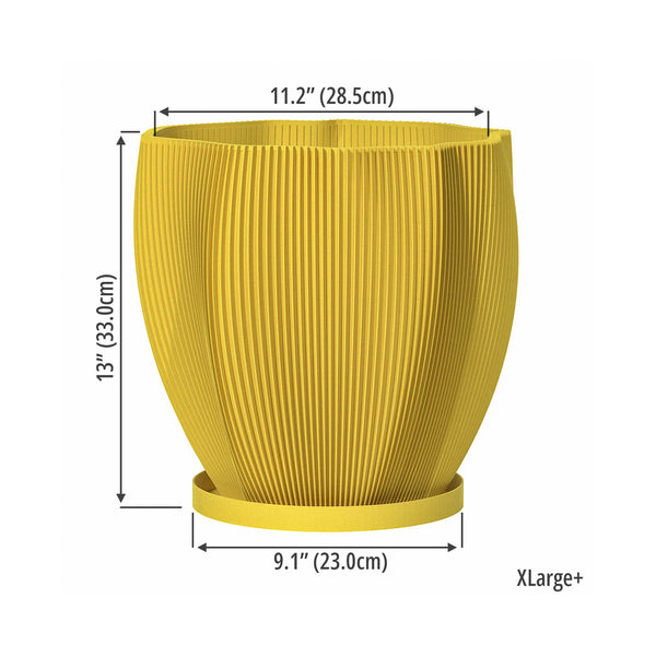 plastic coloured plant pots Planter Pot With Drainage, Saucer Included